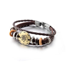 Laden Sie das Bild in den Galerie-Viewer, STERNZEICHEN Lederarmbänder Unisex
