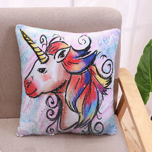Load image into Gallery viewer, Unicorn® decorative design pillow sequin covers 40 cm x 40 cm
