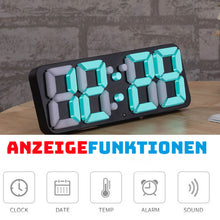 Laden Sie das Bild in den Galerie-Viewer, LED 3D Uhr mit 24/12 Stundenanzeige und Fernbedienung
