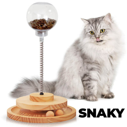 SNAKY- interaktives Katzenspielzeug aus natürlichem Bambusholz