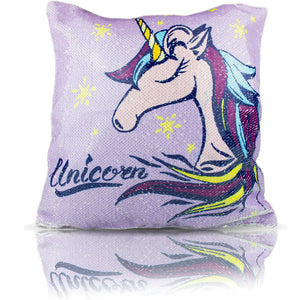 Unicorn® dekorative Design Kissen Paillettenbezüge 40 cm x 40 cm