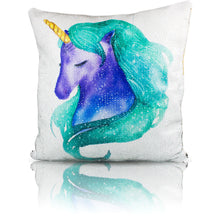 Laden Sie das Bild in den Galerie-Viewer, Unicorn® dekorative Design Kissen Paillettenbezüge 40 cm x 40 cm
