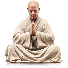 Laden Sie das Bild in den Galerie-Viewer, Mönch in Tiefenmeditation - Aura Aufladung (aus Keramik Handgemacht)
