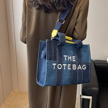 Laden Sie das Bild in den Galerie-Viewer, &quot;THE TOTE BAG&quot; Schultertasche im Jeans-Stil für Frauen in Klein &amp; Groß
