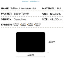 Laden Sie das Bild in den Galerie-Viewer, Tisch-Sets in Lederoptik (30x45cm)
