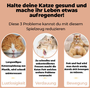 SNAKY- interaktives Katzenspielzeug aus natürlichem Bambusholz