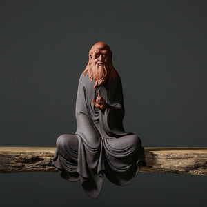 Premium Handarbeit - "Lao Tzu" Statue aus Keramik in hochwertiger Sicherheitsbox