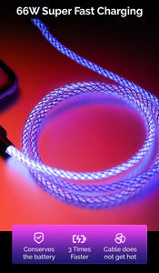 [NEU] RGB LIGHT UP - Schnelladekabel (1 Meter) - für iPhone & Android (Type-C)