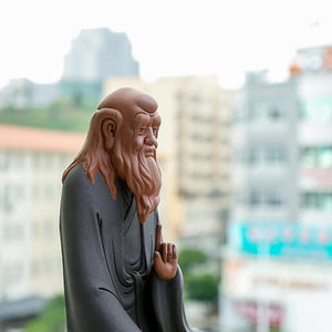 Premium Handarbeit - "Lao Tzu" Statue aus Keramik in hochwertiger Sicherheitsbox