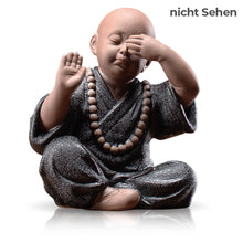 Laden Sie das Bild in den Galerie-Viewer, Die &quot;Vier Grundlagen der Meditation&quot; - Mönchsfiguren aus Tonerde
