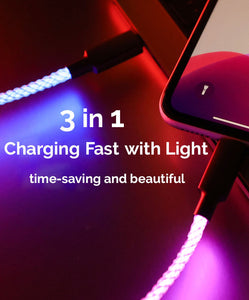 [NEU] RGB LIGHT UP - Schnelladekabel (1 Meter) - für iPhone & Android (Type-C)