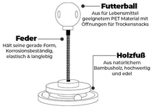 Laden Sie das Bild in den Galerie-Viewer, SNAKY- interaktives Katzenspielzeug aus natürlichem Bambusholz
