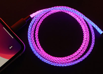 *NEU* RGB LIGHT UP - Schnelladekabel (1 Meter) - für iPhone & Android (Type-C)
