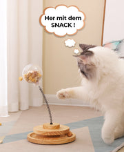 Laden Sie das Bild in den Galerie-Viewer, SNAKY- interaktives Katzenspielzeug aus natürlichem Bambusholz
