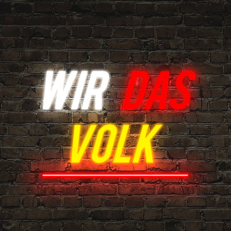 WIR DAS VOLK • FAUST • WIDERSTAND - USB LED Schilder