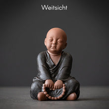 Laden Sie das Bild in den Galerie-Viewer, &quot;Sechs kleine Mönche&quot;   Hochwertige Feng-Shui Ton-Skulpturen für Glück und Harmonie im Haus
