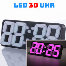 Laden Sie das Bild in den Galerie-Viewer, LED 3D Uhr mit 24/12 Stundenanzeige und Fernbedienung
